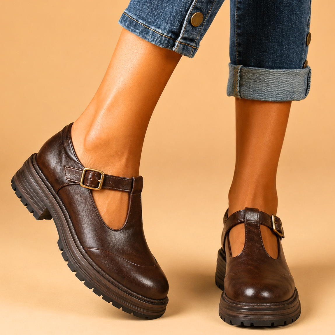 Marina Leather Mary Jane Loafers