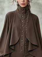 Ophelia | High-Neck Cape Mini Dress