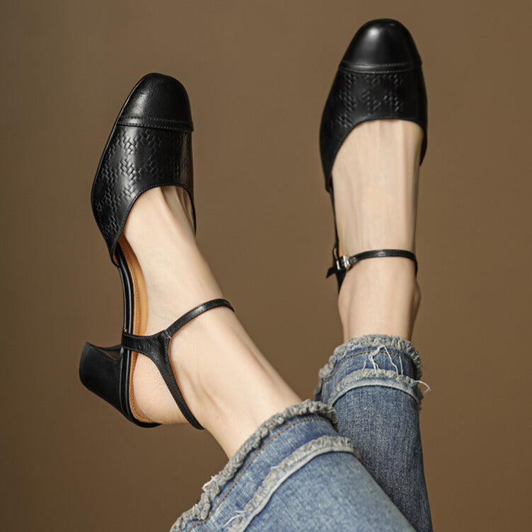 Viora Mae Genuine Leather Heels