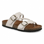 Hayleigh Braided Cork Sandals – Double Buckles