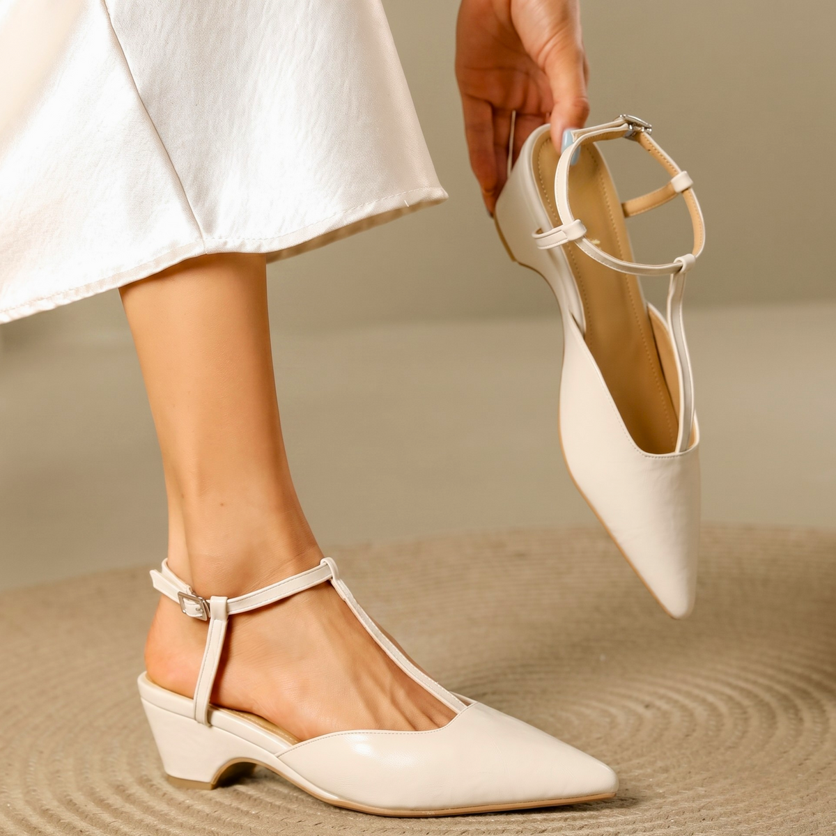 Adeline Genuine Leather Slingbacks