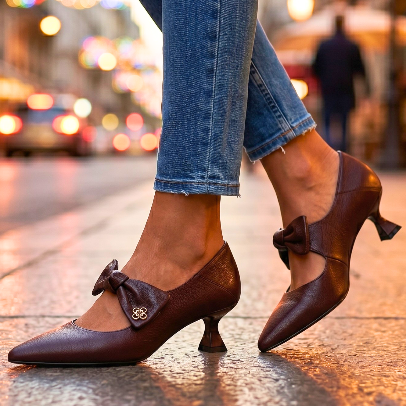 Vetta Sculpted Bow Heels
