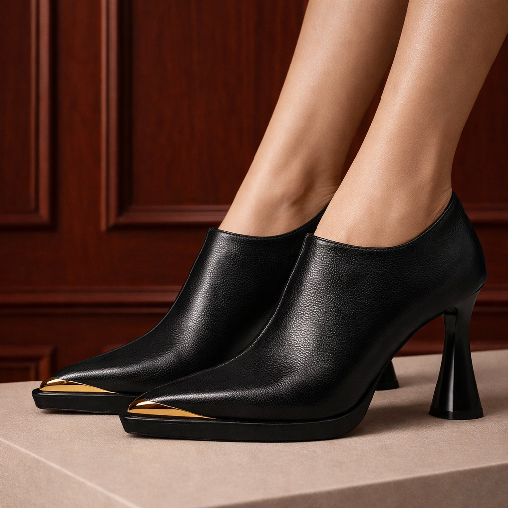 Aurelia Leather Heeled Boots