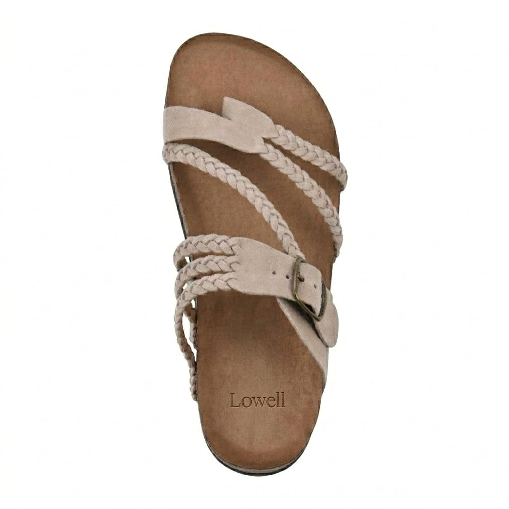 Hayleigh Braided Cork Sandals - Single Buckle