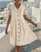 Deneke | Balloon Sleeve Midi Dress
