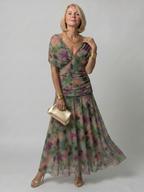 Ellis & Johnson™  | Off Shoulder Flow Midi Dress