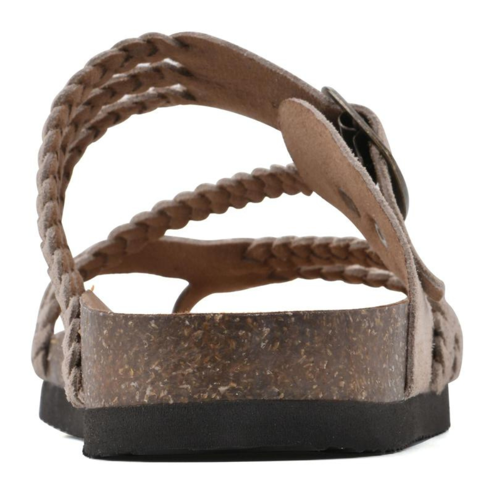 Hayleigh Braided Cork Sandals – Double Buckles