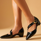 Vivienne Retro Leather Heels