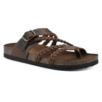 Hayleigh Braided Cork Sandals - Single Buckle