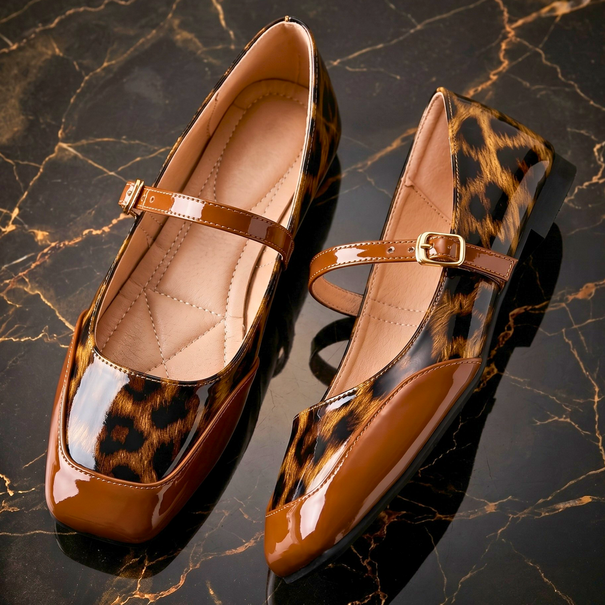 Maribel Leopard Mary Janes