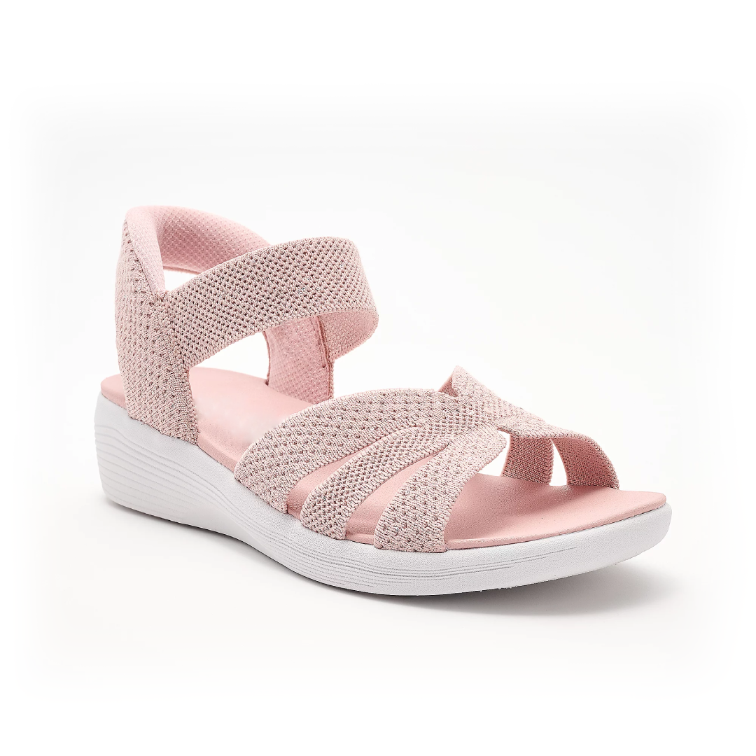Sequin Knit Wedge Sandals