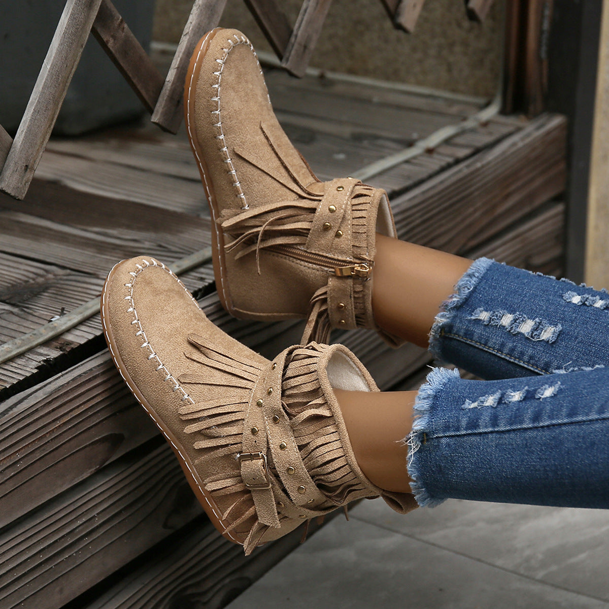 Noelle Boho Ankle Boots