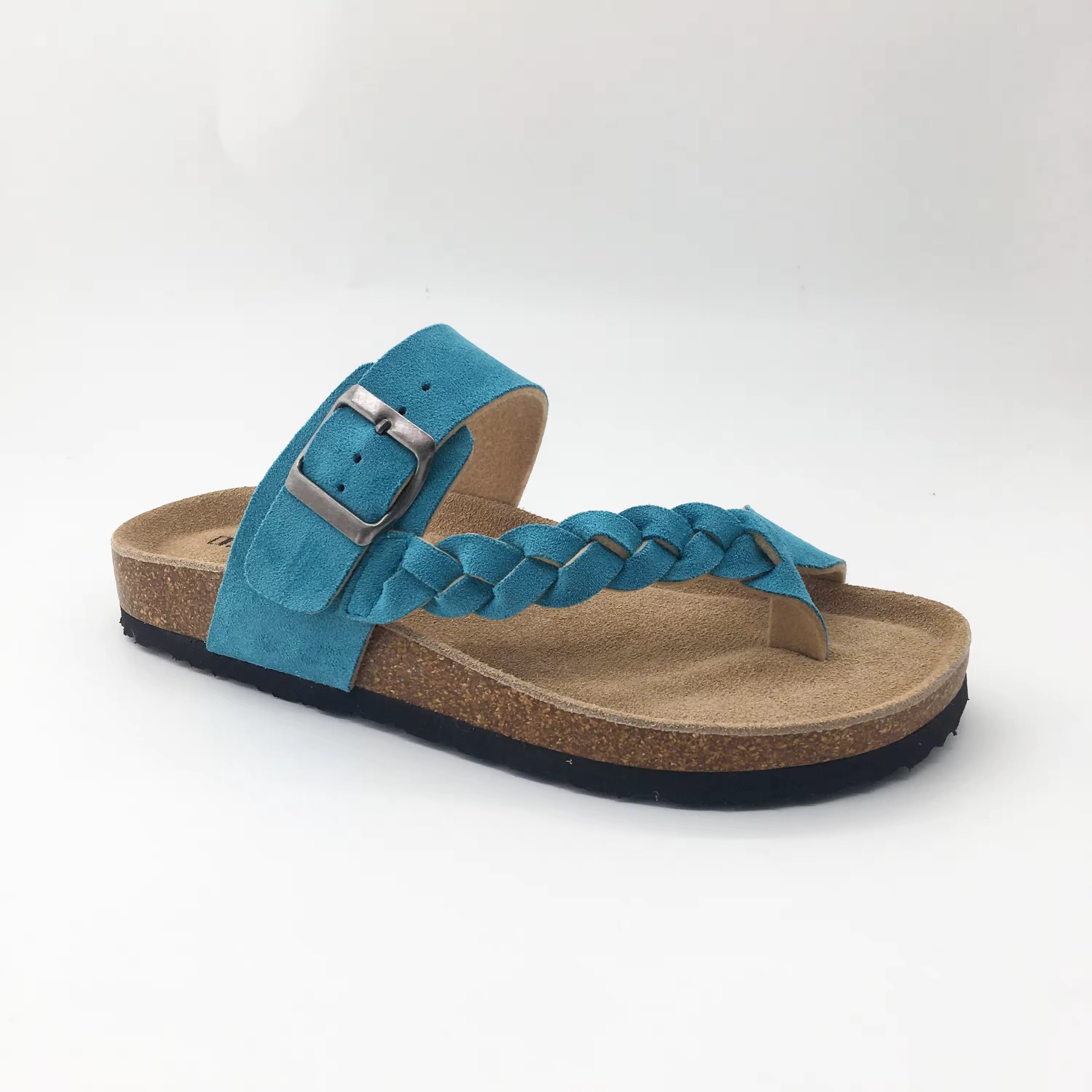 Blush - Braided Toe-Post  Slides