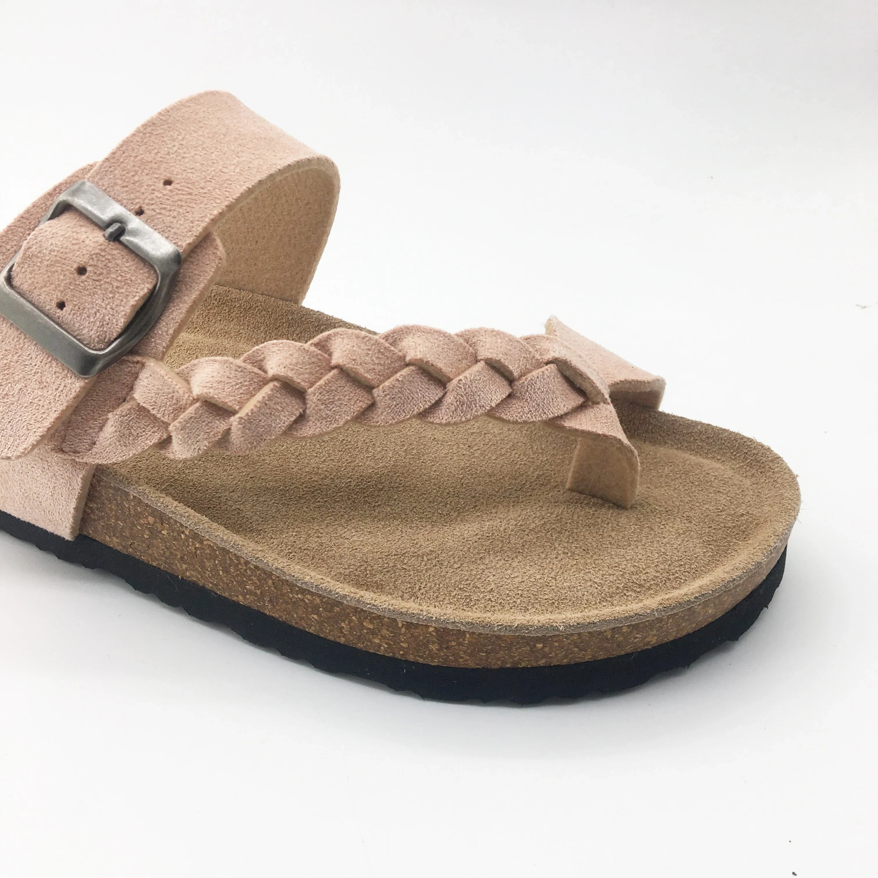 Blush - Braided Toe-Post  Slides
