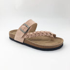 Blush - Braided Toe-Post  Slides