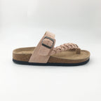 Blush - Braided Toe-Post  Slides