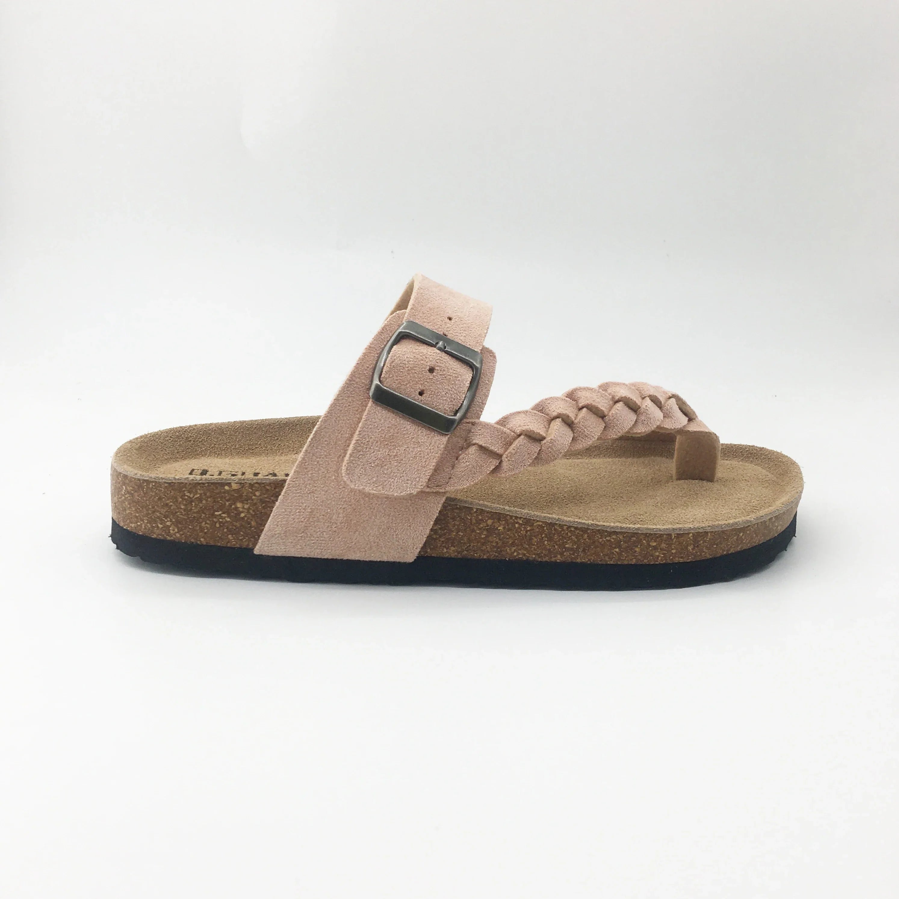 Blush - Braided Toe-Post  Slides