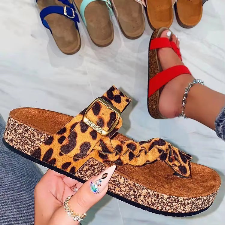 Blush - Braided Toe-Post  Slides