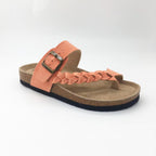 Blush - Braided Toe-Post  Slides
