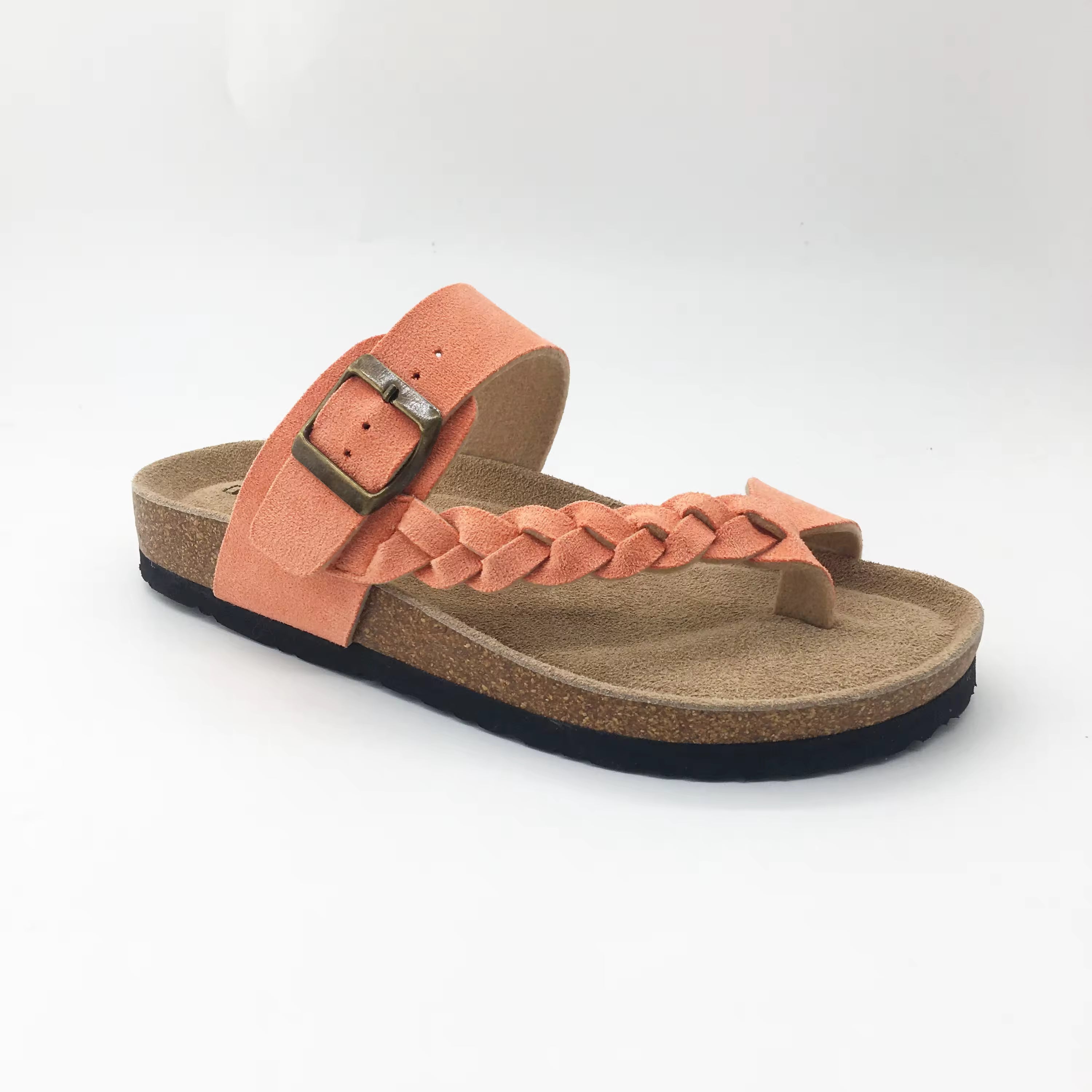 Blush - Braided Toe-Post  Slides