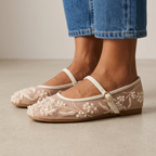 Rosalie Embroidered Mary Janes