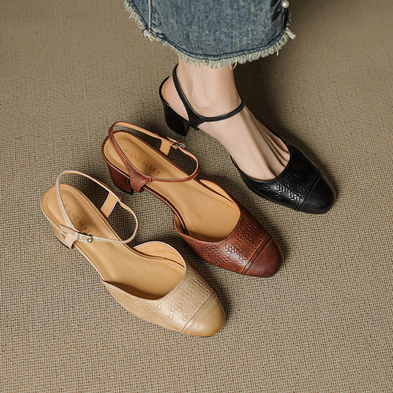 Viora Mae Genuine Leather Heels