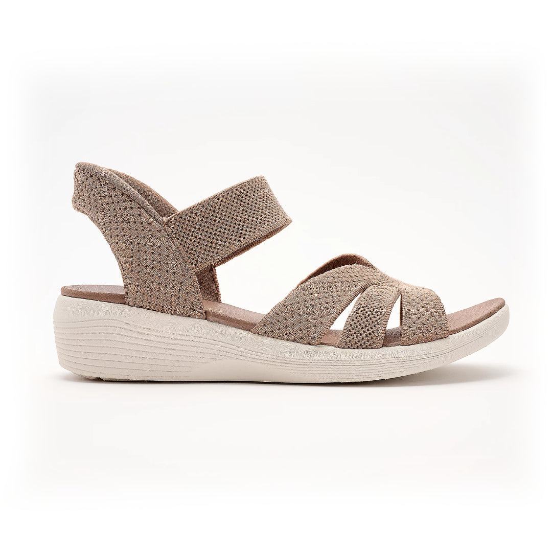 Sequin Knit Wedge Sandals