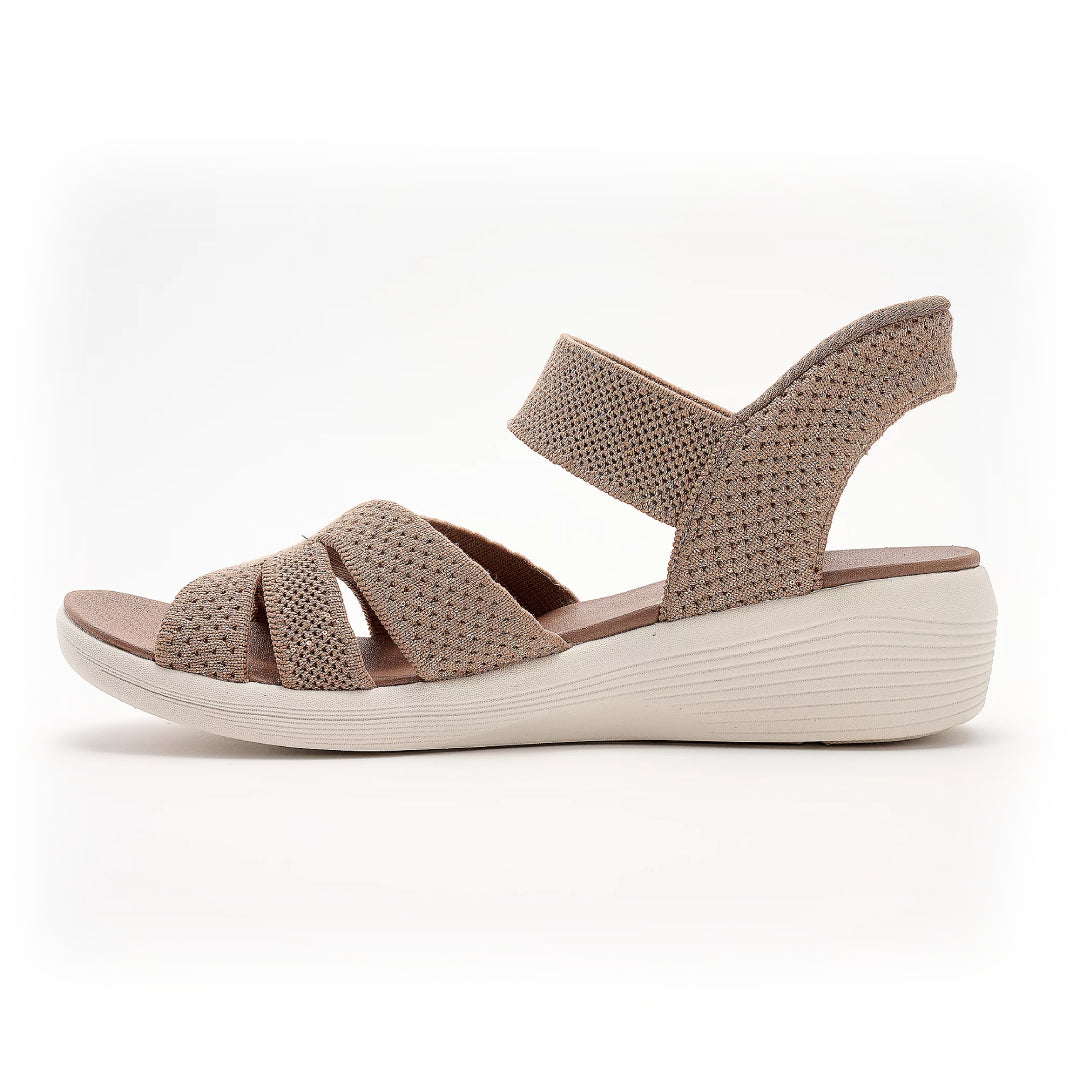 Sequin Knit Wedge Sandals