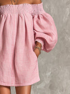 Rosaline | Off-Shoulder Puff-Sleeve Mini Dress