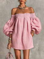 Rosaline | Off-Shoulder Puff-Sleeve Mini Dress