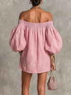 Rosaline | Off-Shoulder Puff-Sleeve Mini Dress