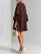 Gabrielle | Rosette-Cuff Mini Dress