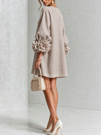 Sadie | Floral-Cuff Button Mini Dress