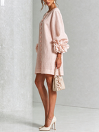 Flora | Floral-Trimmed Statement Mini Dress
