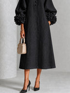 Adriana | Floral-Cuff Midi Dress