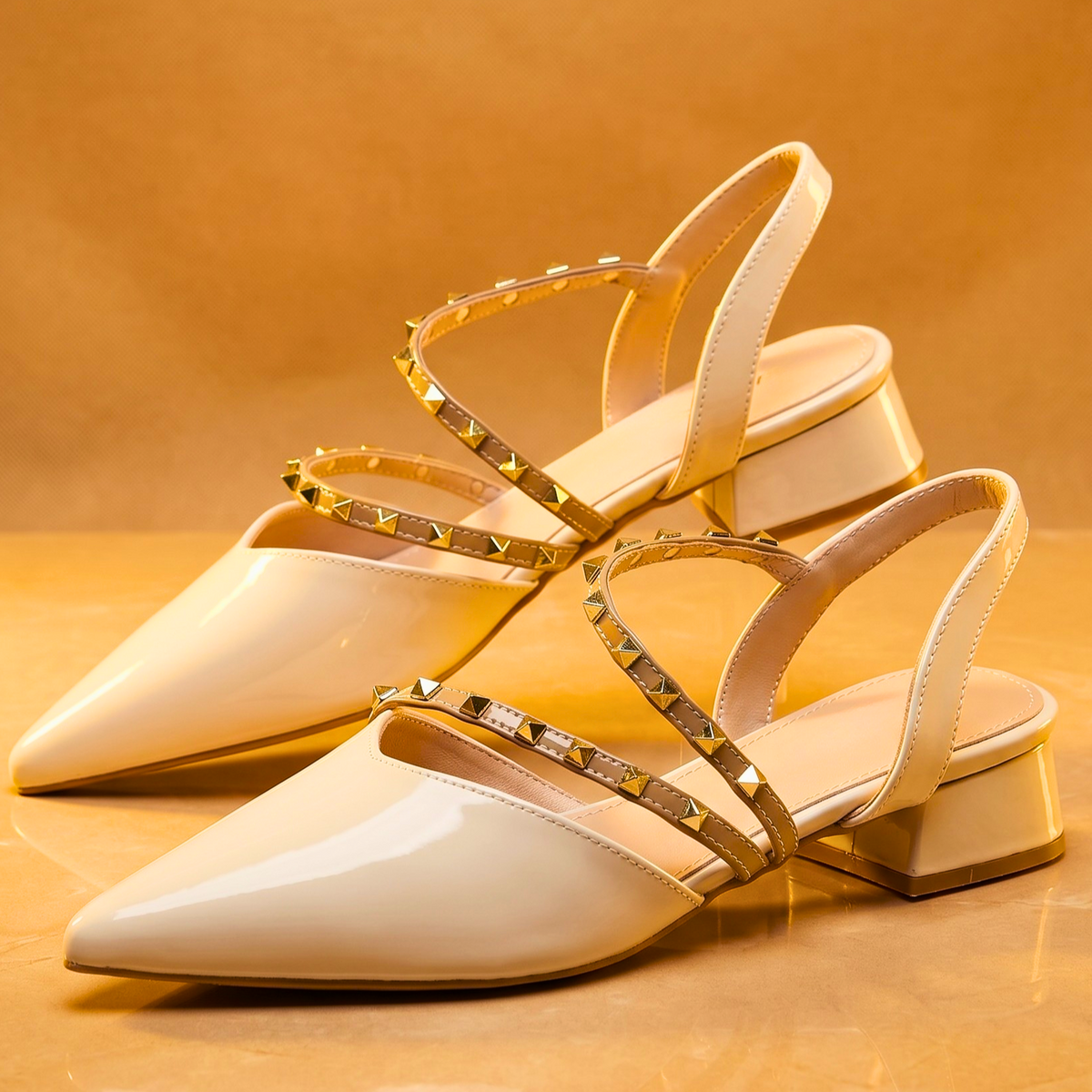 Marcella Vail Studded Slingbacks