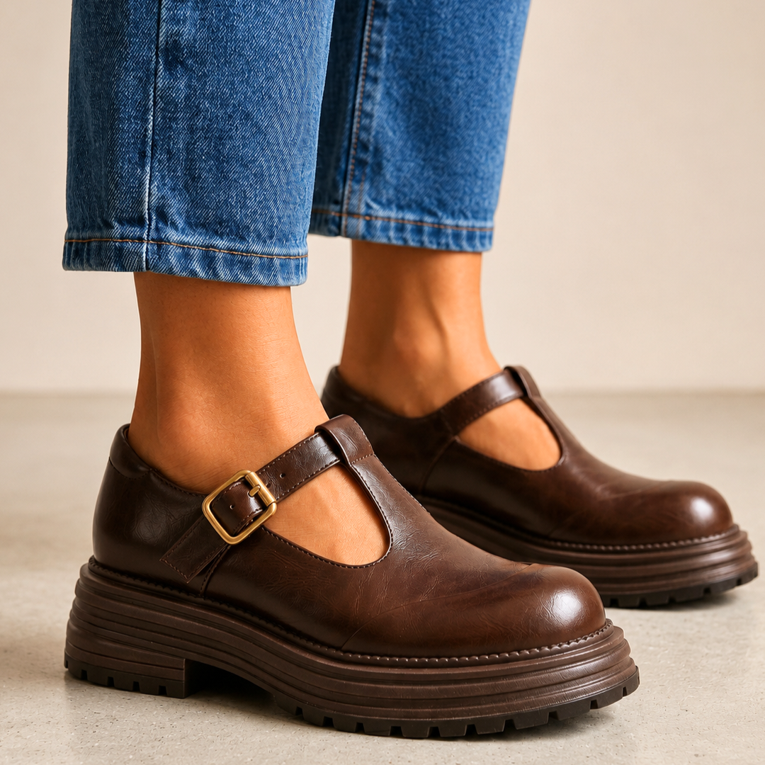 Marina Leather Mary Jane Loafers