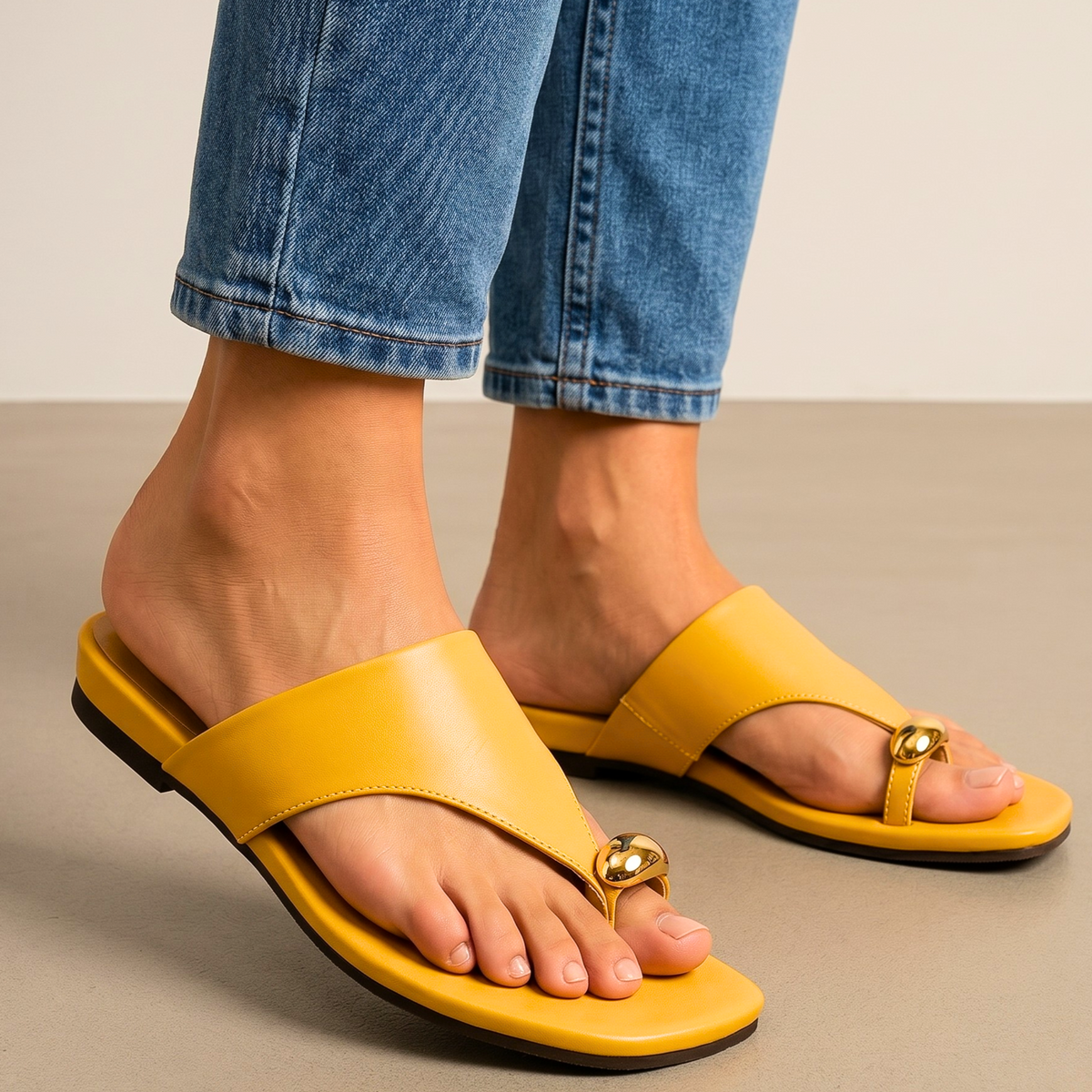 Amelie Gold Sandals