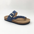 Blush - Braided Toe-Post  Slides