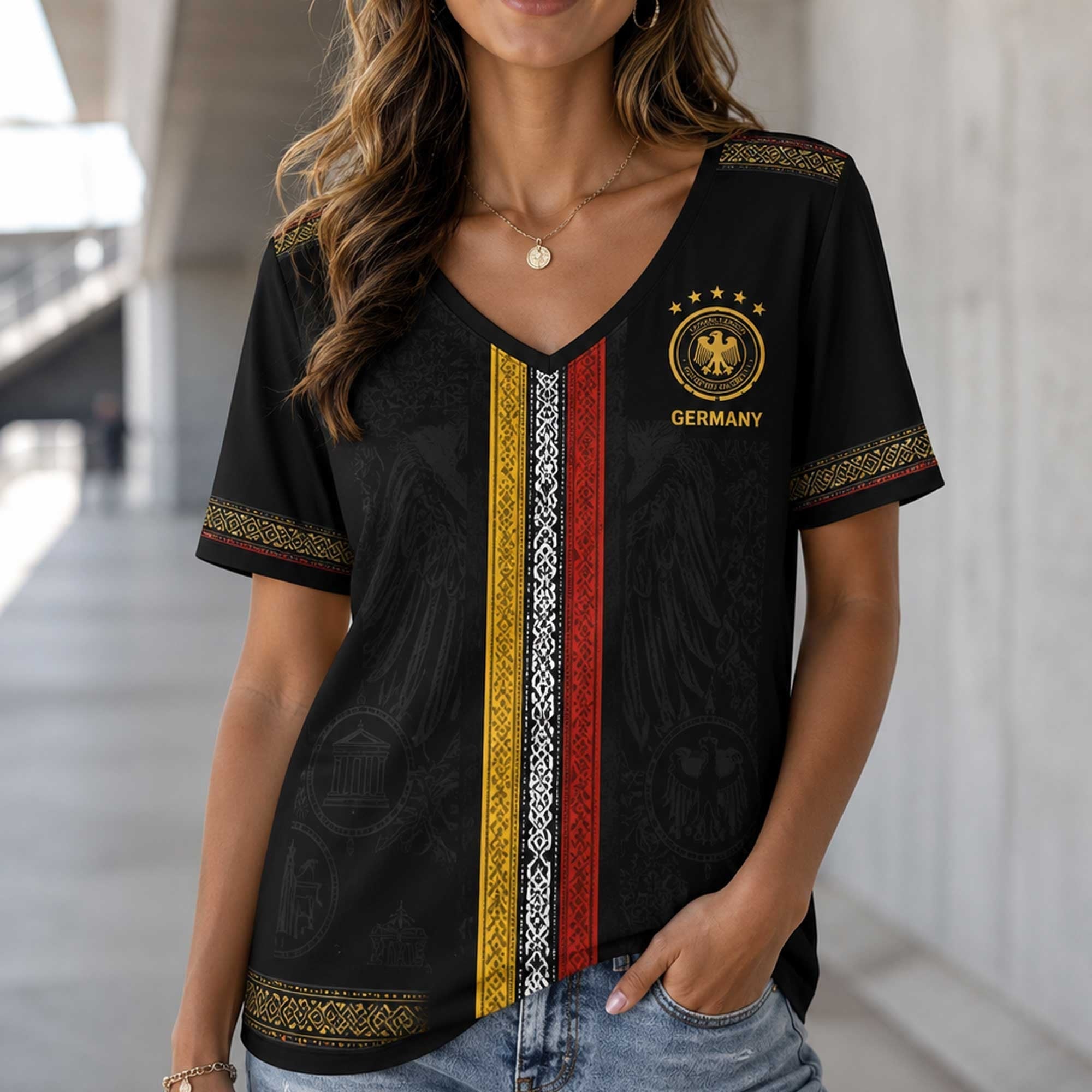 2026 Soccer Matchday V-Neck Tee