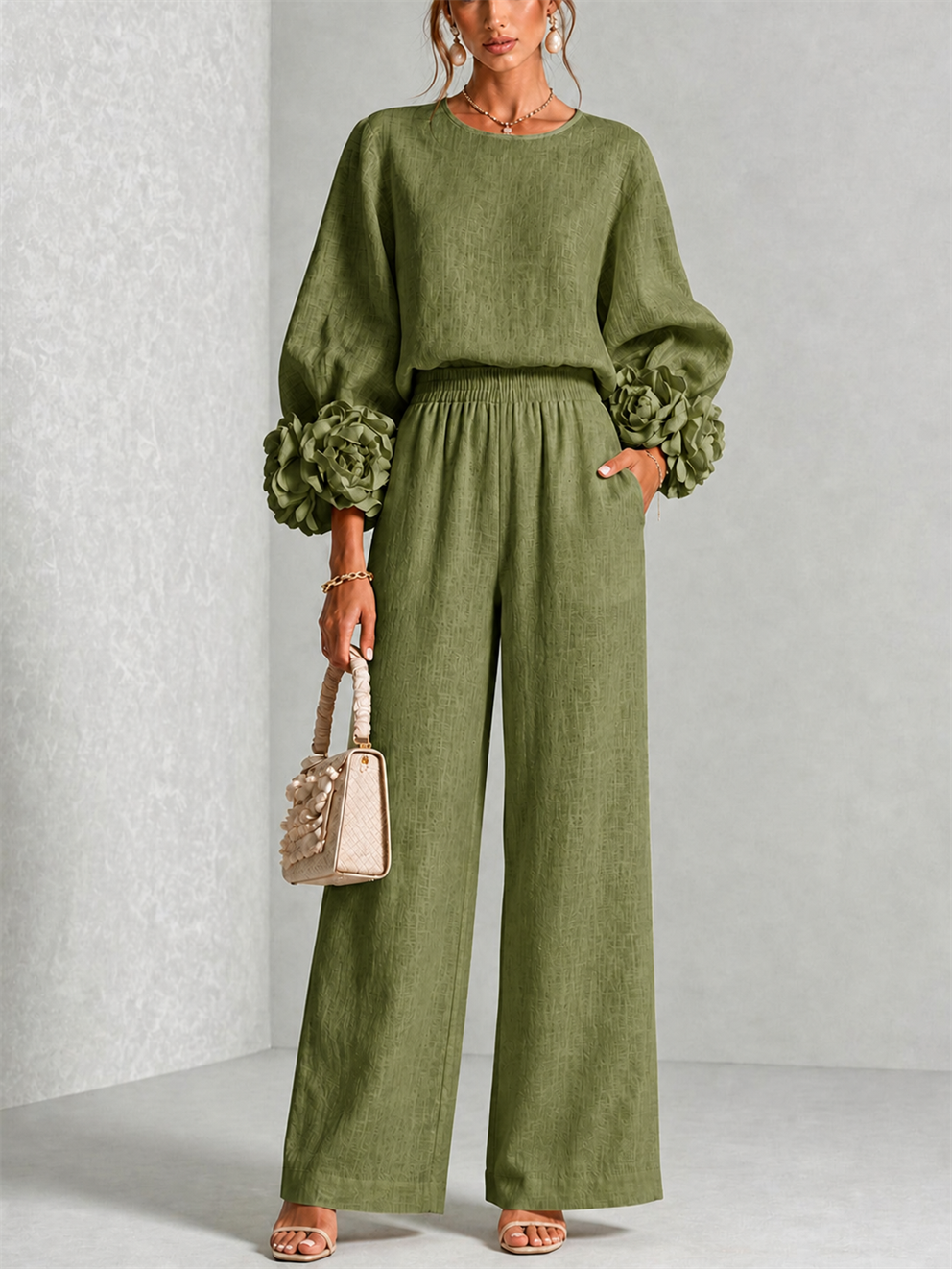 Carys | Floral Cuff Two-Piece Set