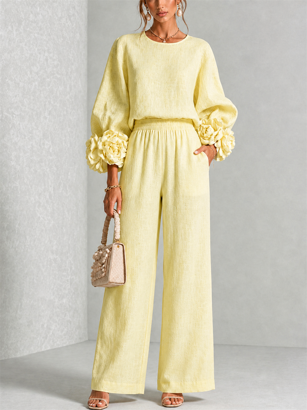 Carys | Floral Cuff Two-Piece Set